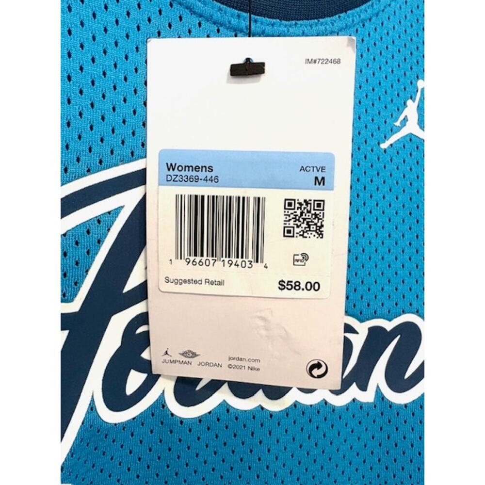 Air Jordan‎ Basketball Jersey Womens Sz M Blue Tank Top #23 Mesh Athleisure NWT - Picture 4 of 12
